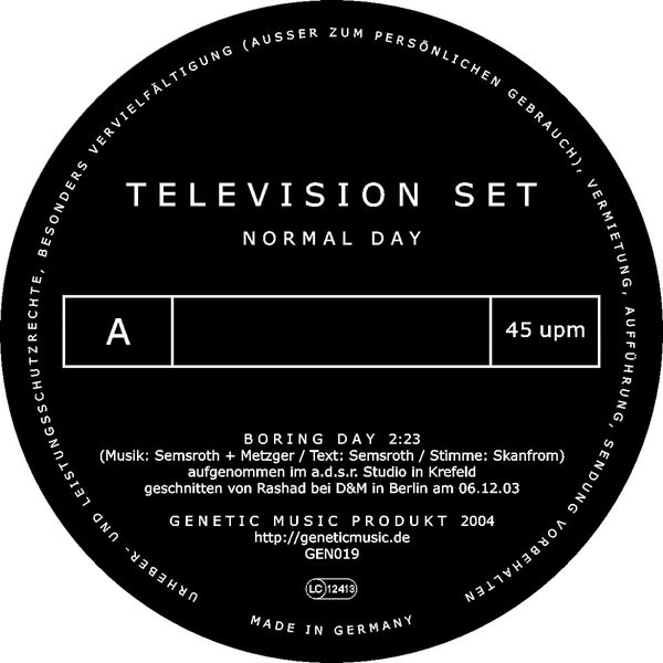 Cover of Normal Day by Television Set