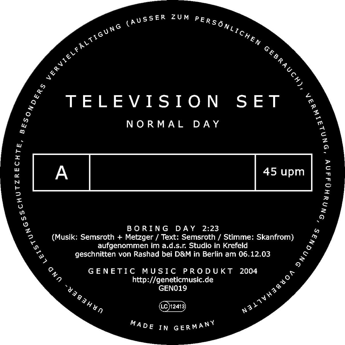 Cover of Normal Day by Television Set