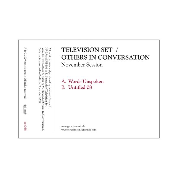 Cover of November Session by Television Set / Others In Conversation